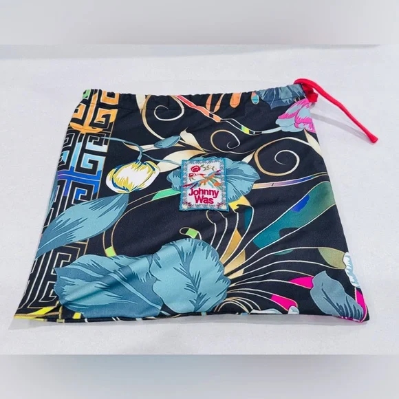 Johnny Was Multicolor Single Strap Blanket Bag Johnny Was Hobo Shoulder Bag Womens Boho Floral Paisley  main image 3
